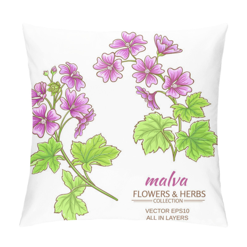 Personality  Malva Vector Set Pillow Covers