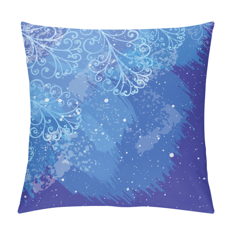 Personality  Winter Christmas Background With Hand Drawn Elements. Vector Illustration On Blue Background. Pillow Covers