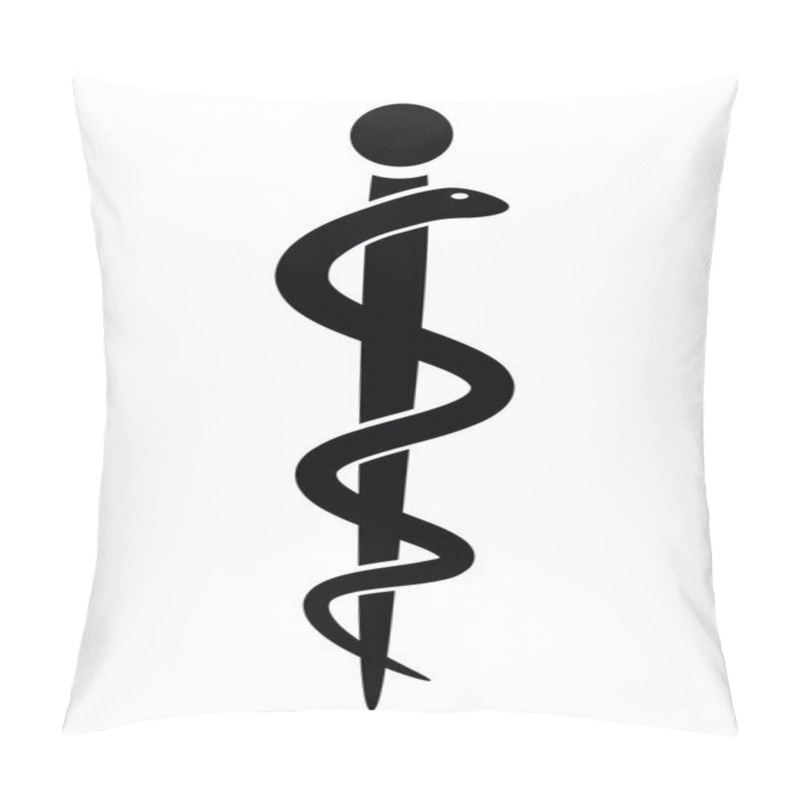 Personality  Medical Symbol Caduceus Snake With Stick Pillow Covers