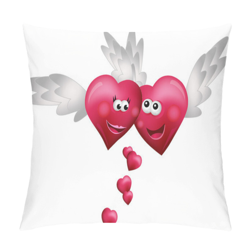 Personality  Flying Hearts In Love Pillow Covers