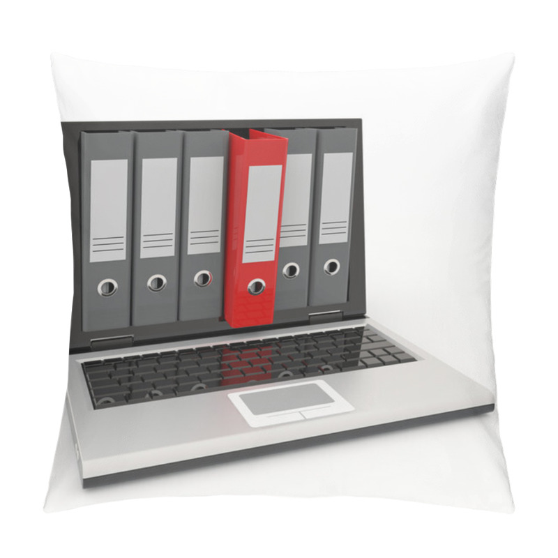 Personality  Laptop And Archive Folders. Pillow Covers