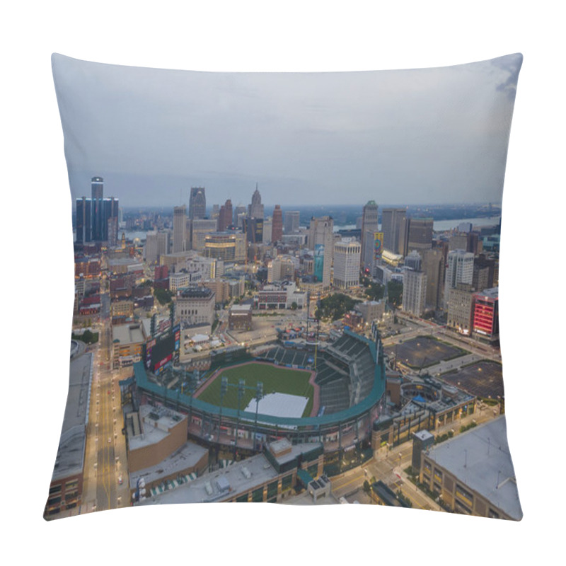 Personality  September 07, 2020 - Detroit, Michigan, USA: Comerica Park Is An Open-air Ballpark Located In Downtown Detroit. It Serves As The Home Of The Detroit Tigers Of Major League Baseball, Replacing Tiger Stadium In 2000. Pillow Covers