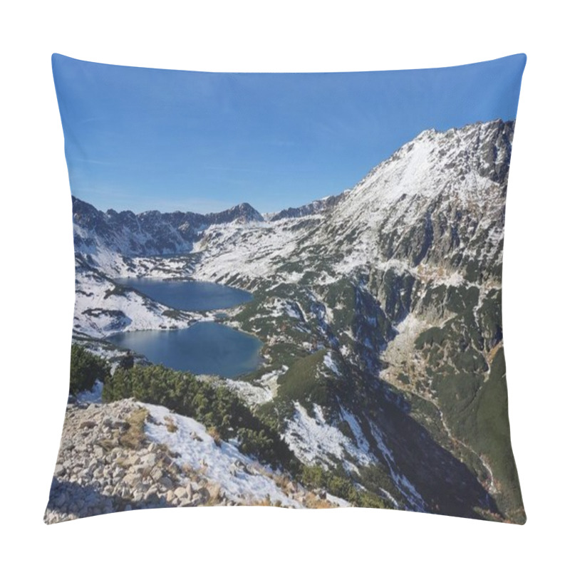 Personality  An Unparalleled View Of A Crystal-clear Lake In The Valley Of Five Ponds, Tatra Mountains, Poland, Reveals Stunning Alpine Beauty, Surrounded By Rugged Peaks And Lush Greenery Pillow Covers