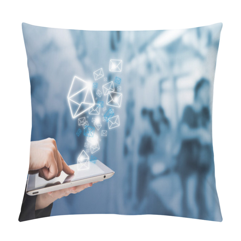 Personality  Businesswoman Sending Email Pillow Covers