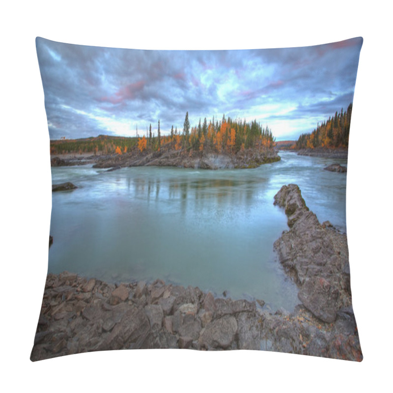 Personality  River In Northern British Columbia Pillow Covers