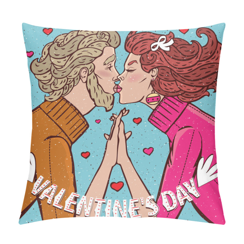 Personality  Kiss Of Lovers Pillow Covers