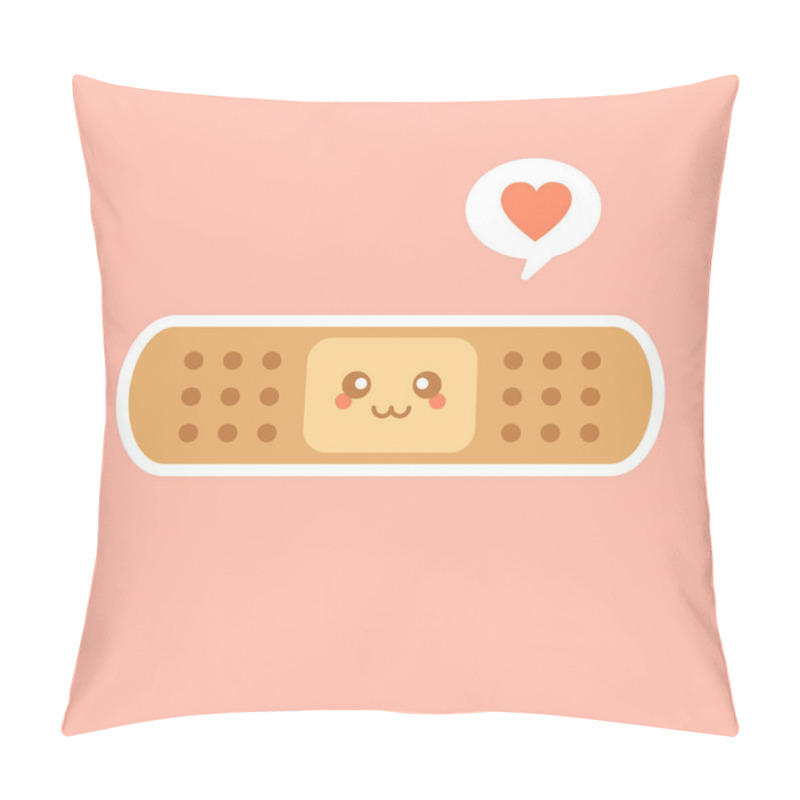 Personality  Cute Plaster Icon Cartoon. Single Medicine Icon From The Big Medical, Healthcare Cartoon. Adhesive Plaster Icon Cartoon. Single Medicine Icon From The Big. Pillow Covers