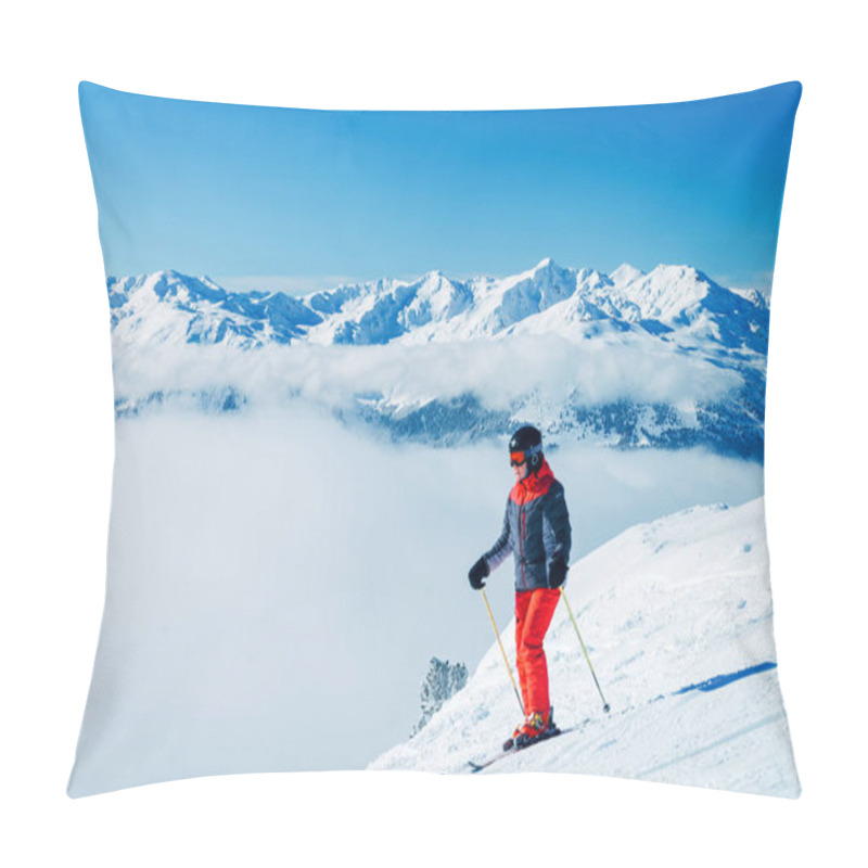 Personality  Man Skier Zillertal Arena Ski In Tyrol Austria Pillow Covers