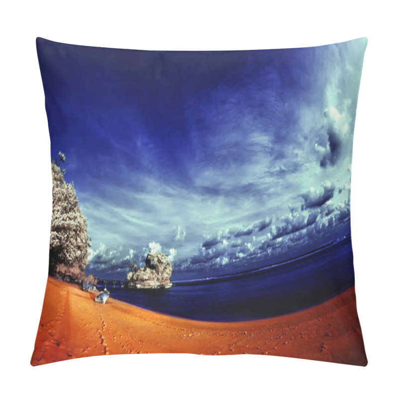 Personality  View Of Balekambang Beach And Cloudy Skies Pillow Covers