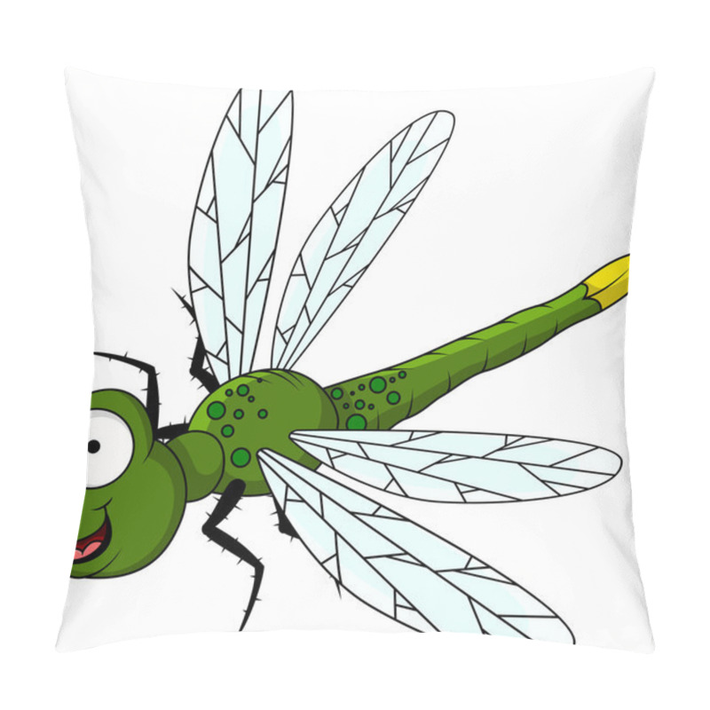 Personality  Funny Green Dragonfly Cartoon Pillow Covers