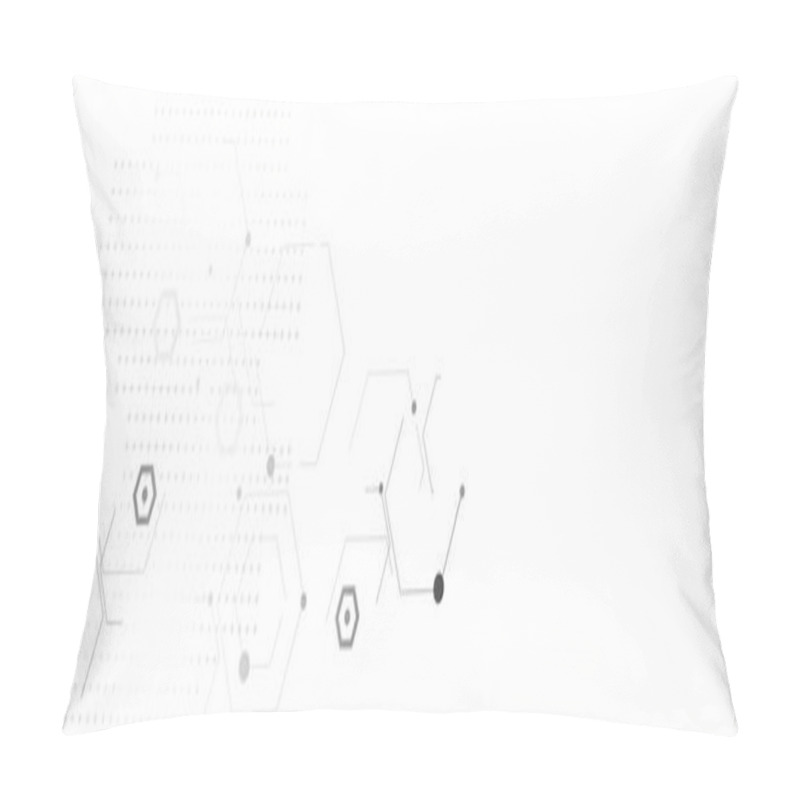 Personality  Abstract Technology Futuristic Background Consist With Geometric Pattern. Pillow Covers