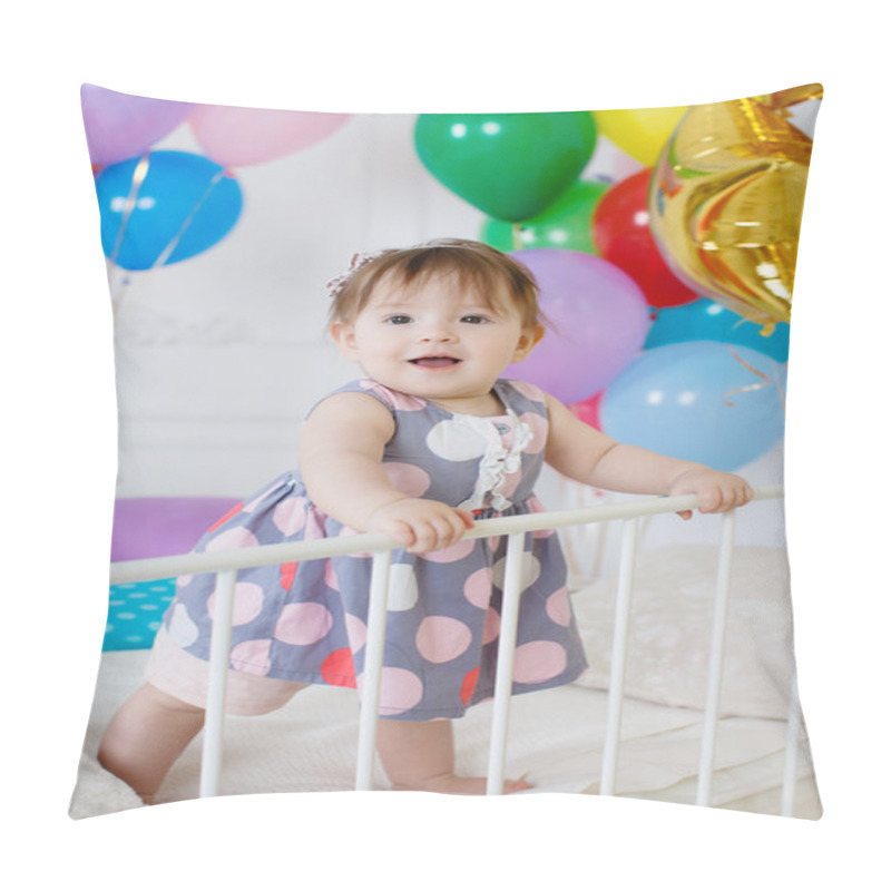 Personality  Happy Baby On His First Birthday Pillow Covers