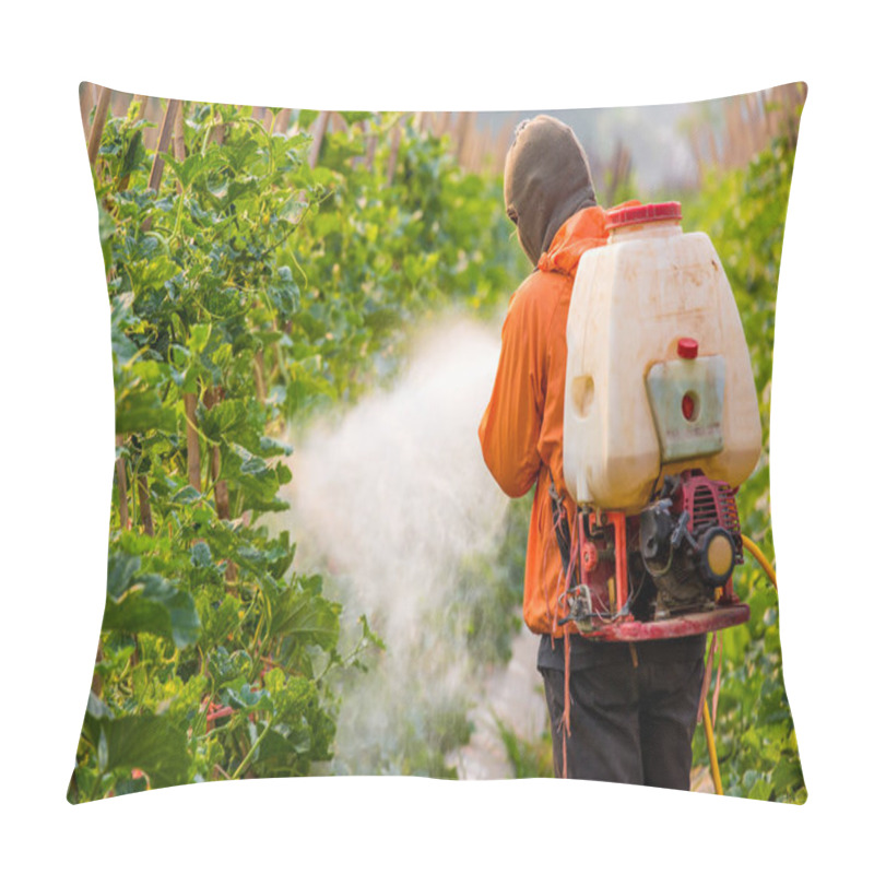 Personality  Spraying Pesticide In  Garden Pillow Covers