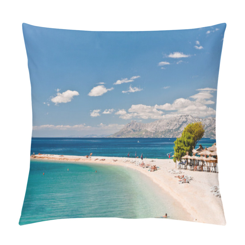 Personality  Beach At Makarska, Croatia Pillow Covers