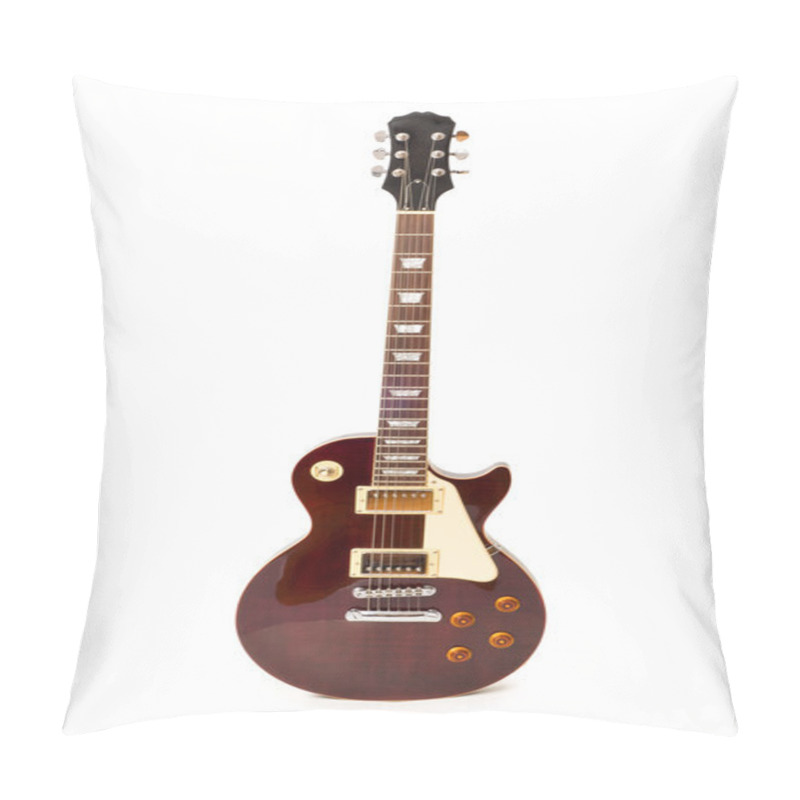 Personality  Rock Guitar Isolated On The White Pillow Covers