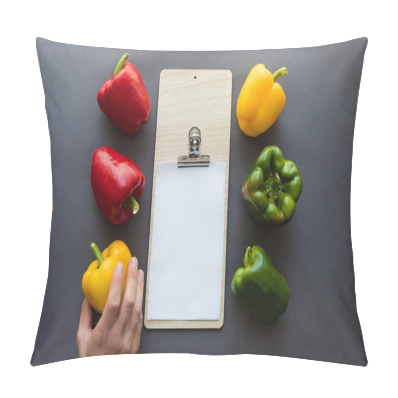 Personality  Vegetables With Blank Paper And Cutting Board Pillow Covers