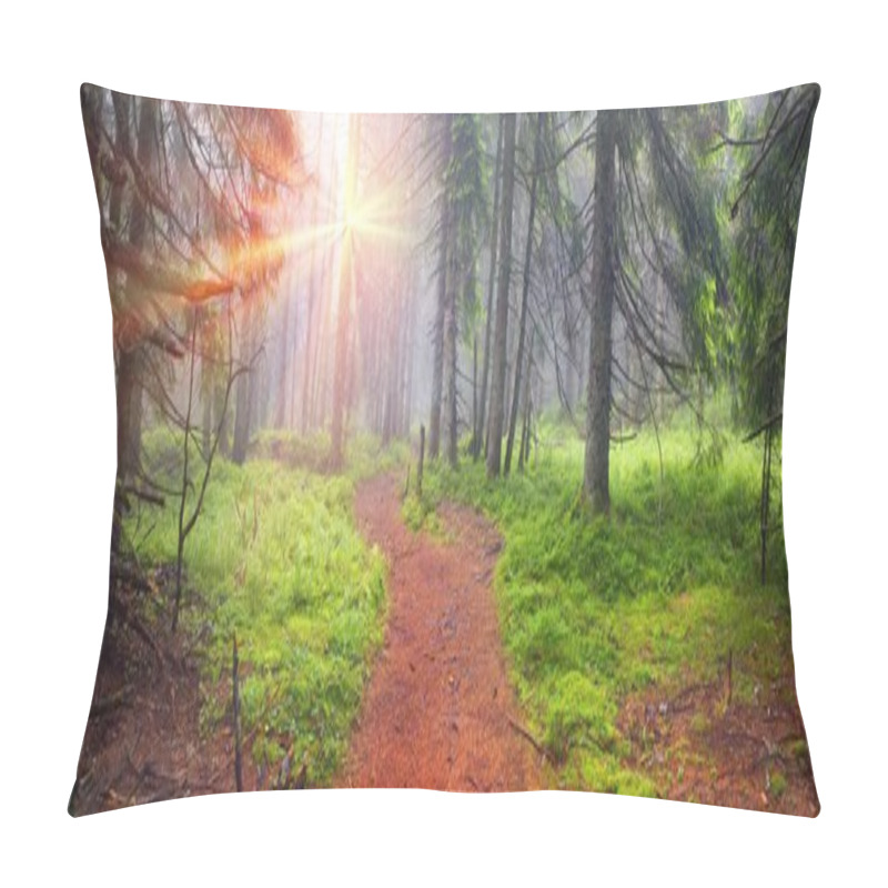 Personality  Misty Forest In Mountains Pillow Covers