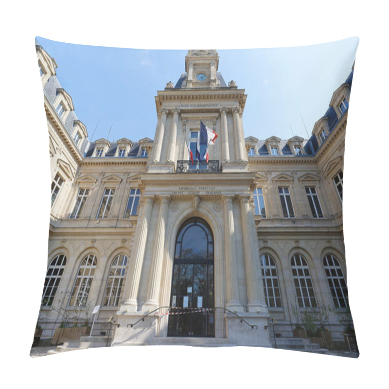 Personality  Town Hall Of The Third District Of Paris Is A City Or Town Hall That Was Built From 1864 Until 1867. Paris. France. Pillow Covers