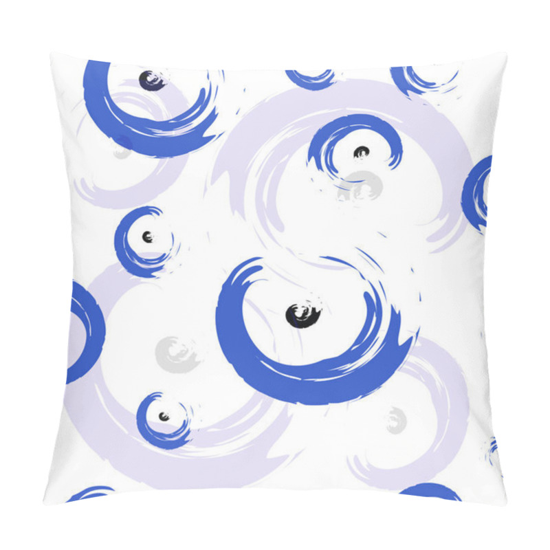 Personality  Seamless Tileable Texture With Blue Greek Evil Eye Pillow Covers