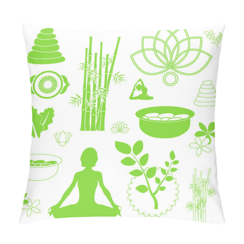 Personality  Vector Spa Meditation Background Pillow Covers