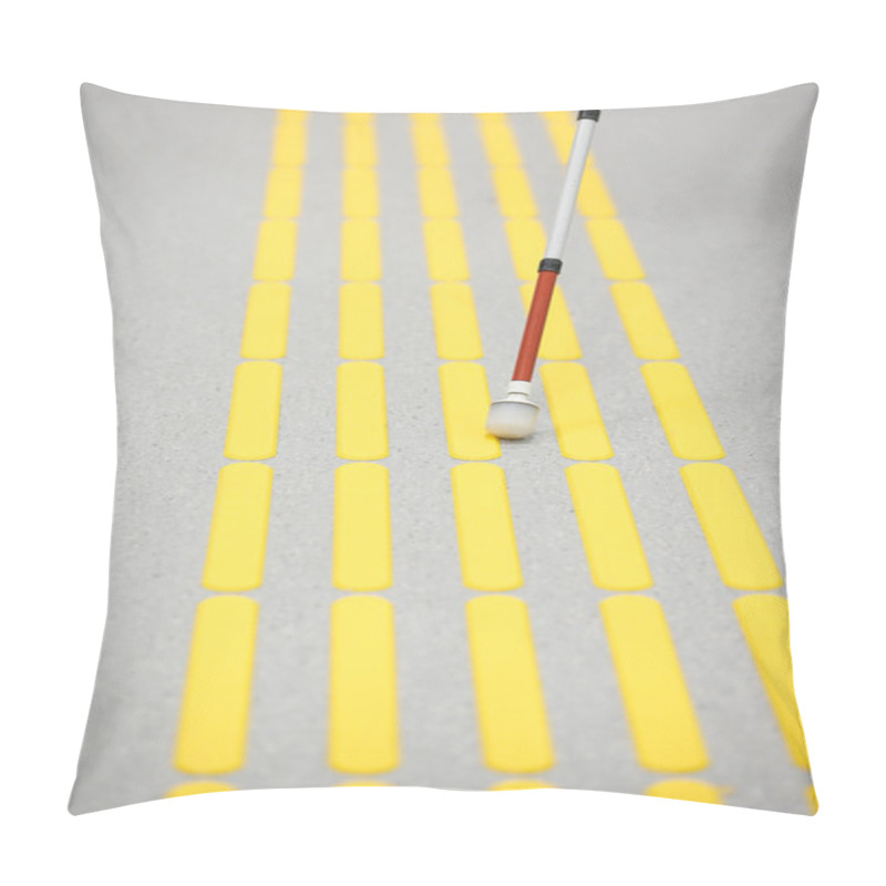 Personality  Blind Pedestrian Walking On Tactile Paving  Pillow Covers