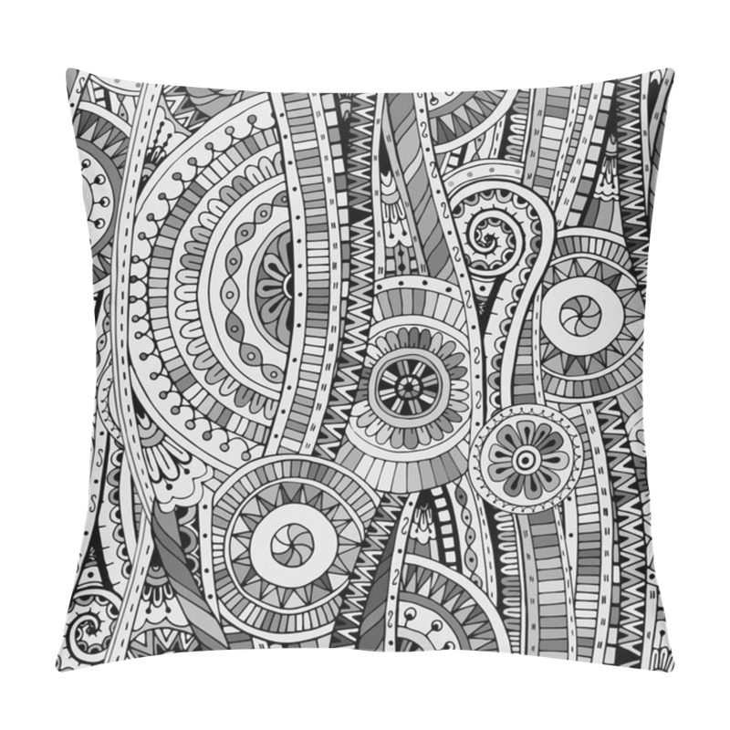 Personality  Mosaic Seamless Tribal Doddle Ethnic Pattern. Pillow Covers