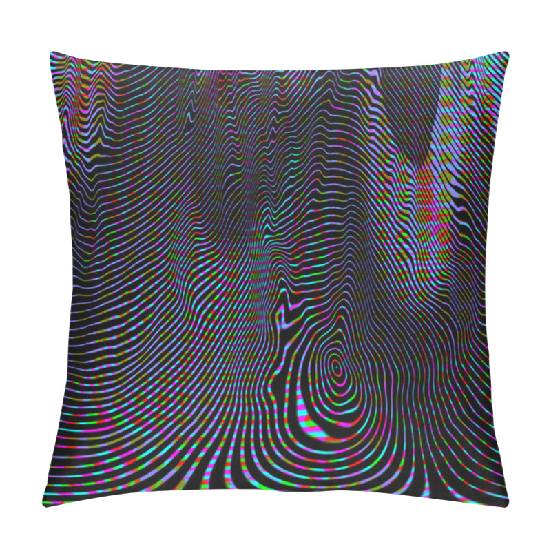 Personality  Wavy Abstract Glitch Effect. Pillow Covers