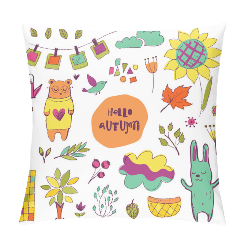 Personality  Autumn Vector Isolated Elements Collection Pillow Covers