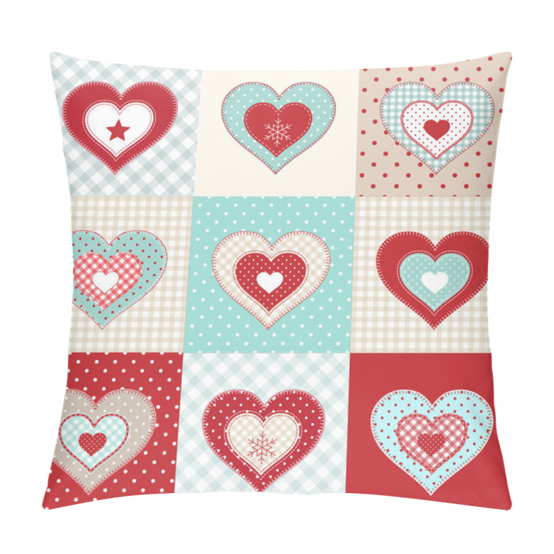 Personality  Set Of Decorative Red Hearts, Illustration Pillow Covers