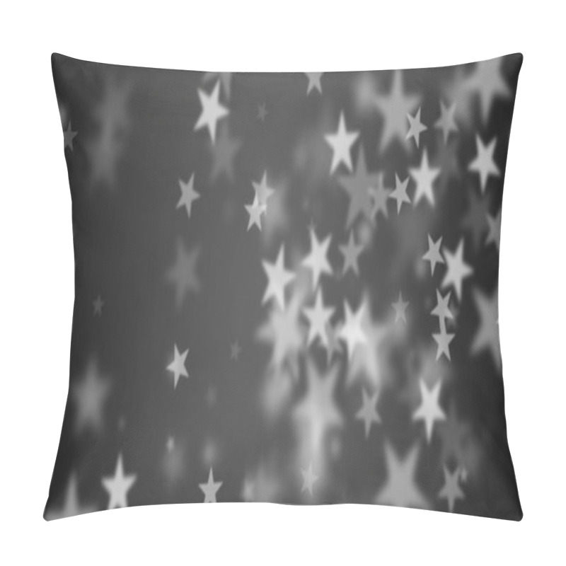 Personality  Flying Stars Over Grey Background Pillow Covers