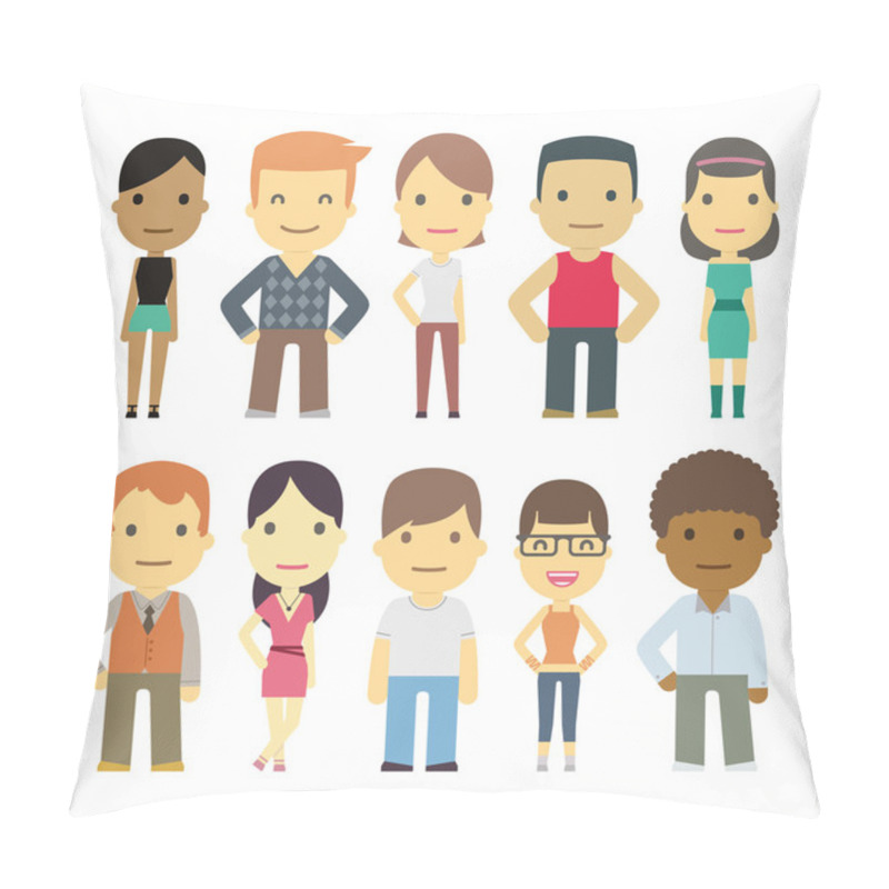 Personality  Set Of Urban Characters Pillow Covers