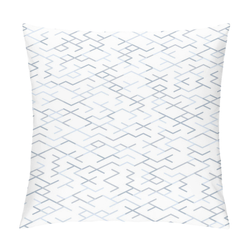 Personality  Light Grey On White Background Random Line Pattern Pillow Covers