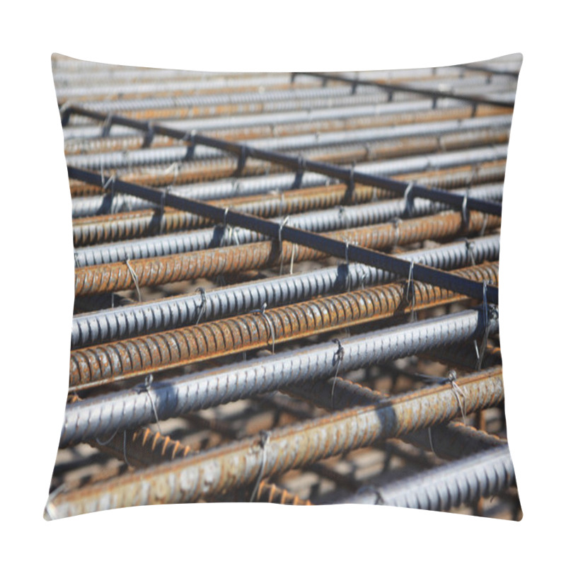 Personality  Steel Bars Construction Materials Pillow Covers