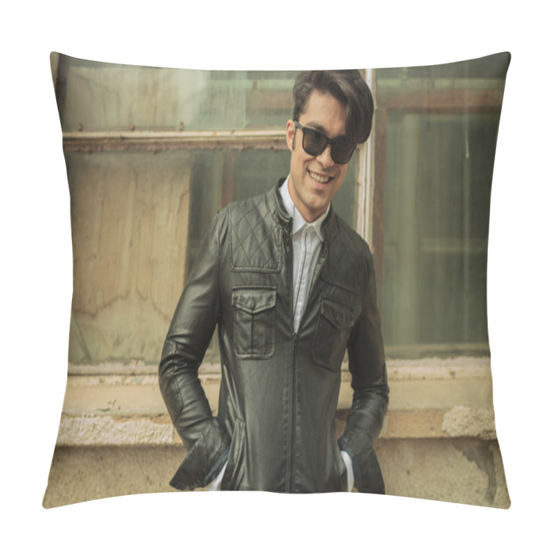 Personality  Fashion Man Smiling To The Camera Pillow Covers