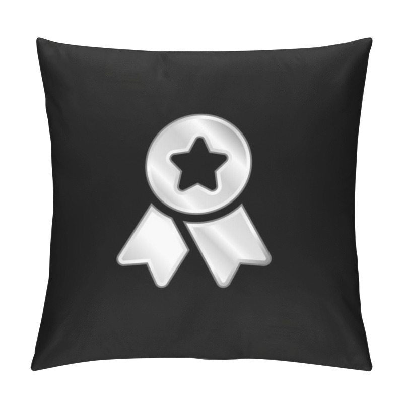 Personality  Badge Silver Plated Metallic Icon Pillow Covers