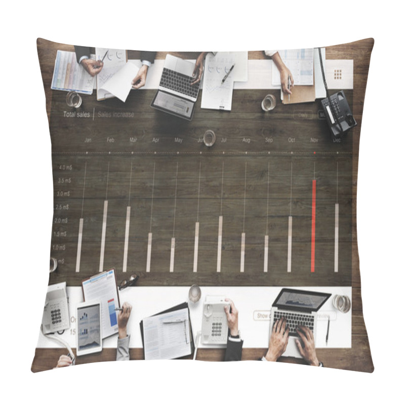 Personality  Business People At Meeting Pillow Covers