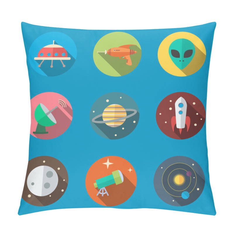 Personality  Space Icons Pillow Covers