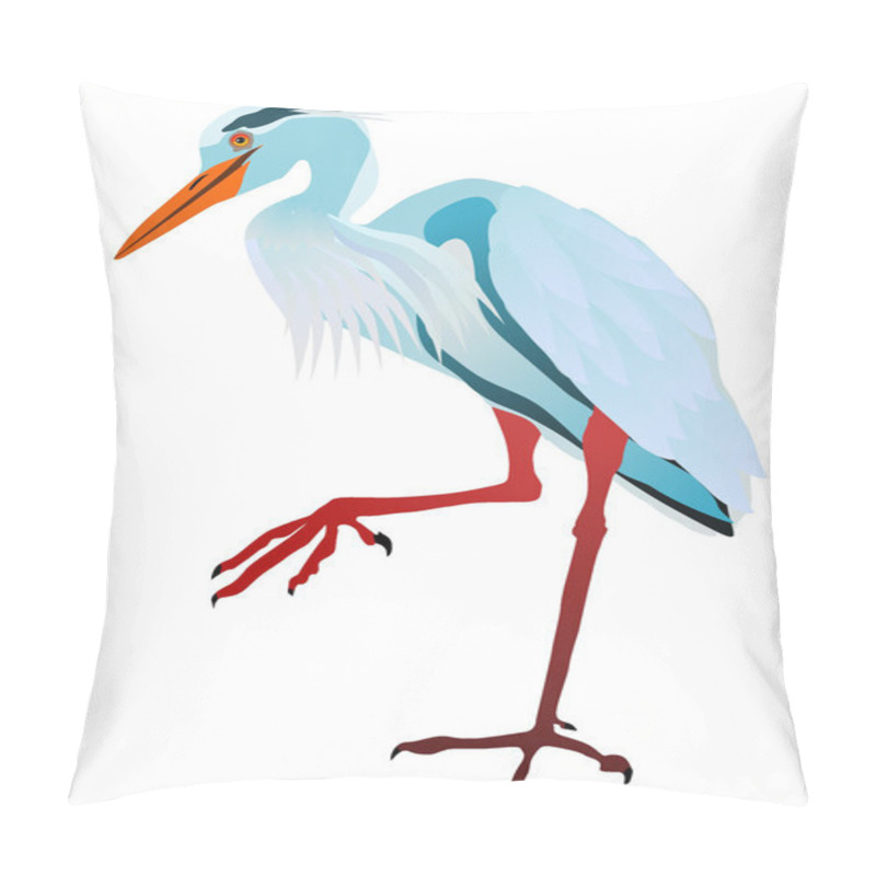 Personality  Vectors Gray Heron Pillow Covers