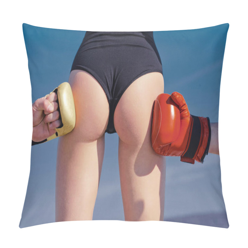 Personality  Boxing Gloves Punch Buttocks Of Girl. Pillow Covers