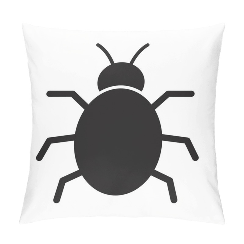 Personality  Bug Glyph Vector Icon Which Can Easily Modify Or Edit Pillow Covers