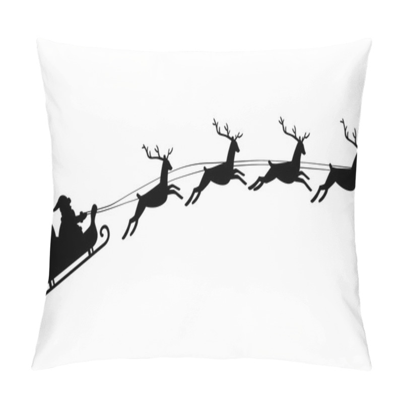 Personality  Silhouette Of Santa Claus Riding Pillow Covers