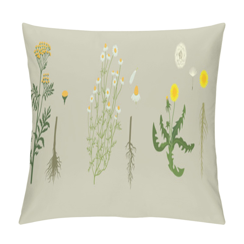 Personality  Yellow Herbarium Pillow Covers