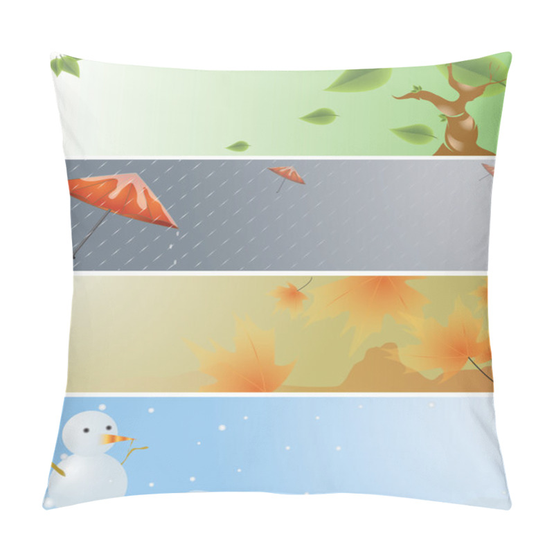 Personality  4 Seasons Banner Pillow Covers