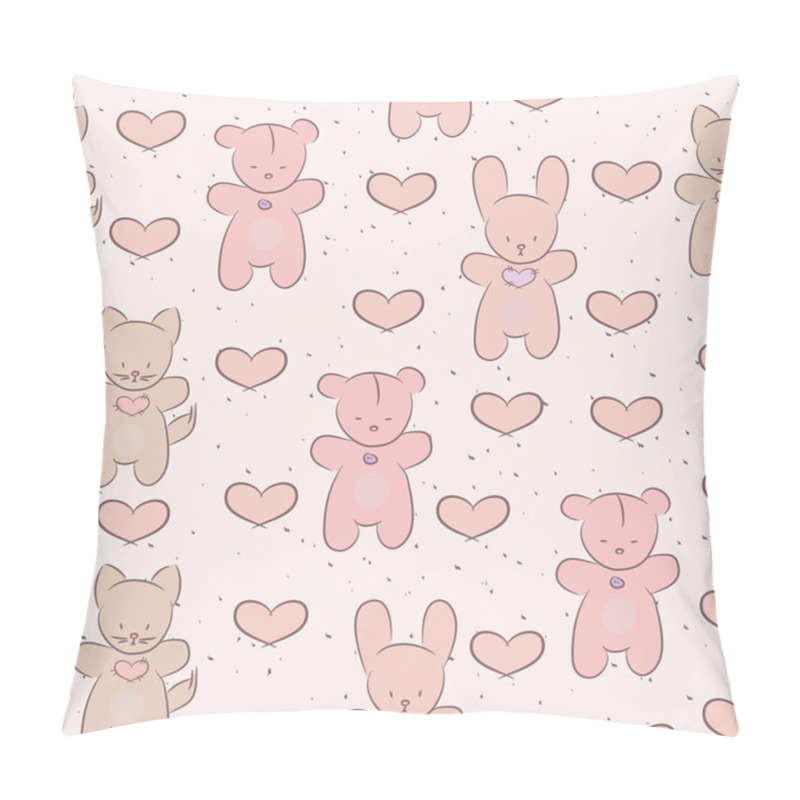 Personality  Seamless Pattern With Toys Pillow Covers