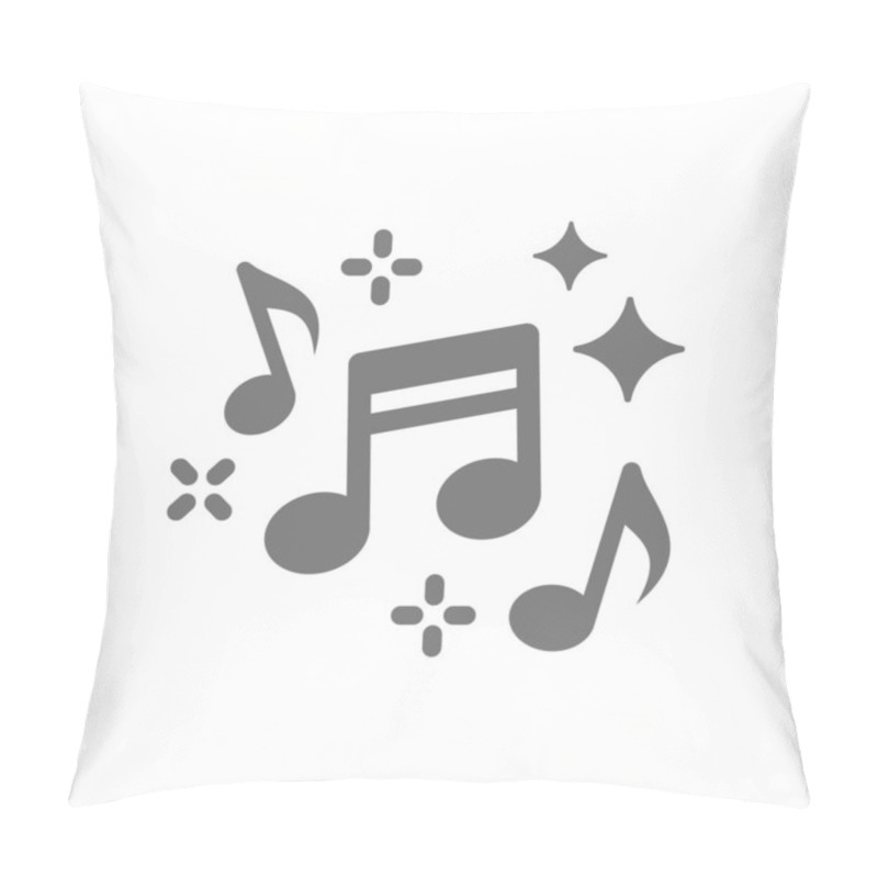 Personality  Music Notes Vector Icon. Song Or Melody Symbol. Pillow Covers