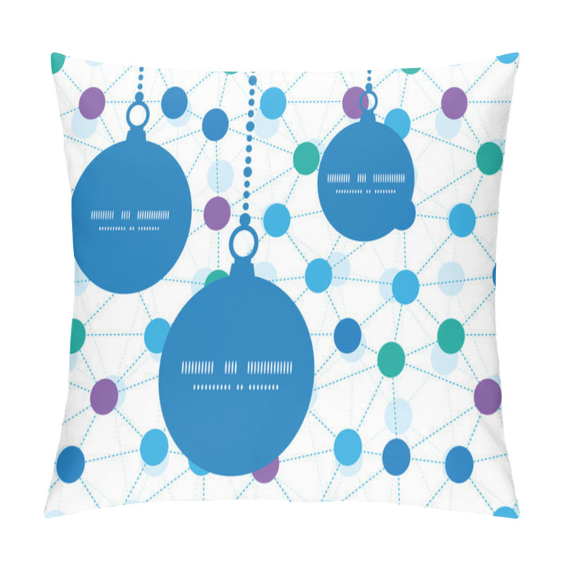 Personality  Vector Connected Dots Christmas Ornaments Silhouettes Pattern Frame Card Template Pillow Covers