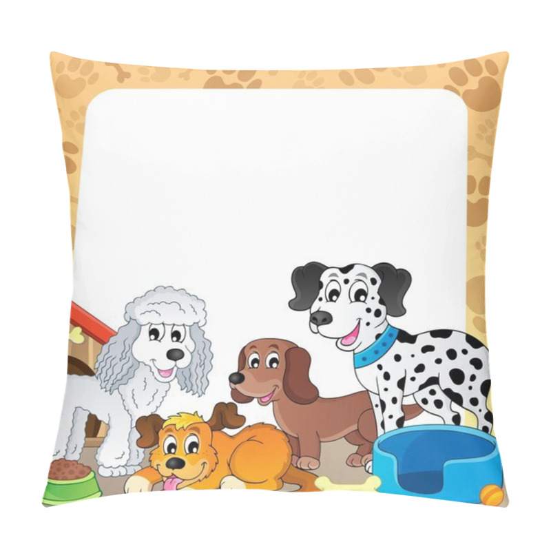 Personality  Frame With Dog Theme 1 Pillow Covers