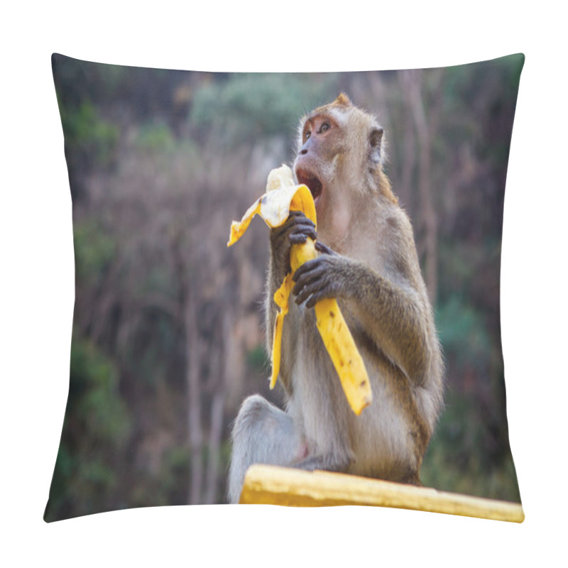 Personality  One Funny Monkey Eats Banana Pillow Covers