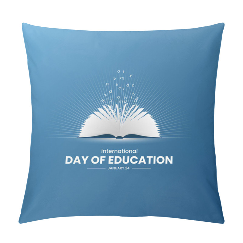 Personality  International Day Of Education. Education Day Creative Concept. International Literacy Day. Pillow Covers