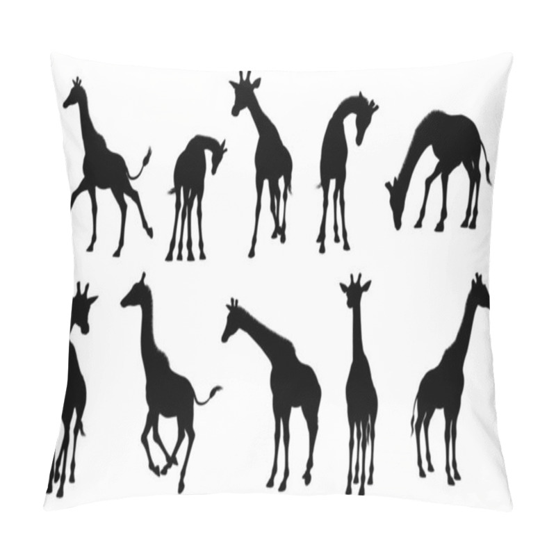 Personality  Silhouettes Giraffe Animal Pillow Covers